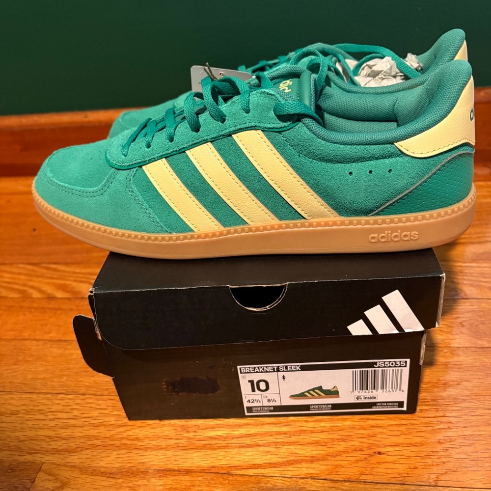 adidas Breaknet Women’s Sneakers Size 10 Green and Yellow Brand New In Box